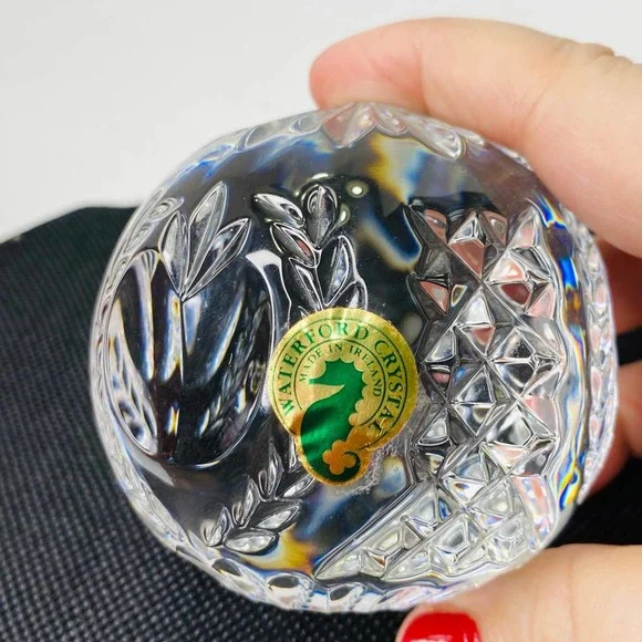 Waterford Lead Crystal Times Square 2001 Paperweight Original Sticker Signed - Picture 9 of 10